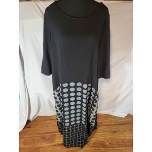 Moonlight Y&S Fashion Design Art to Wear Lightweight Dress Black & Gray Large